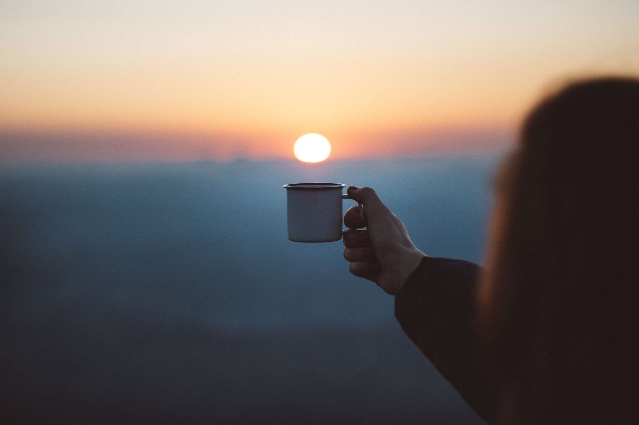Kaffe i solnedgången